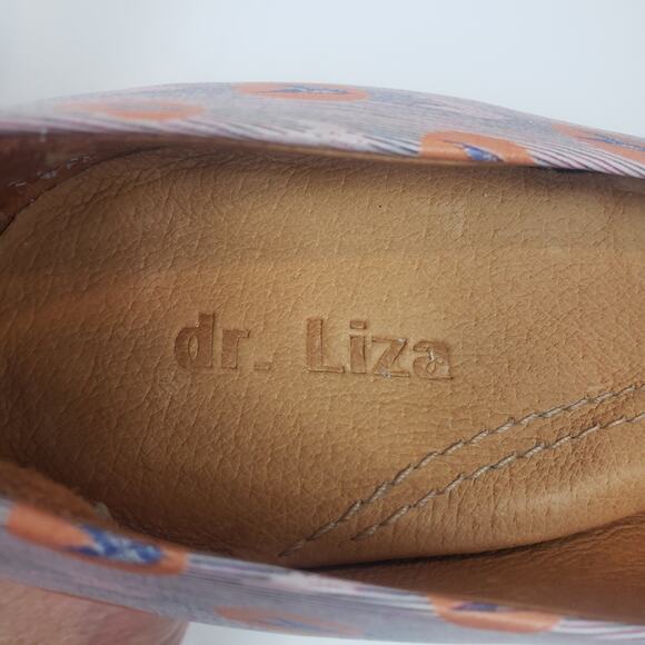dr. Liza Ankara Pink Comfort Platform Pumps Pink Orange Blue Size 6 - Picture 5 of 9